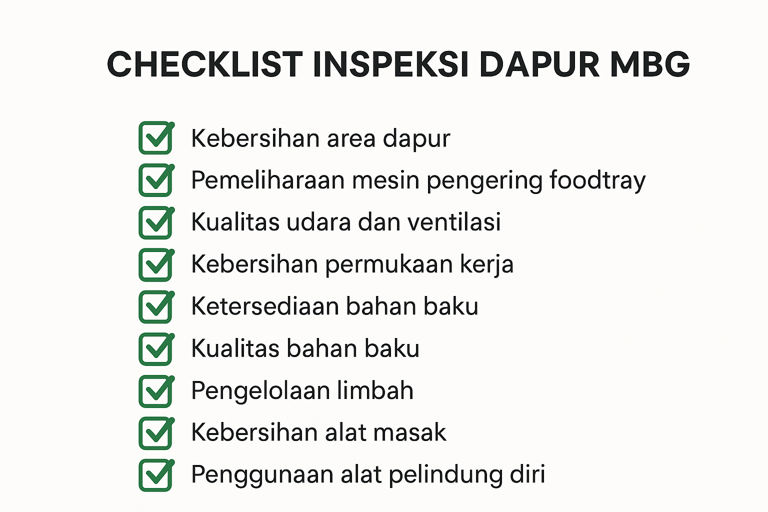 checklist inspeksi dapur MBG